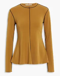 Proenza Schouler Stretch-crepe top - Brown Brown