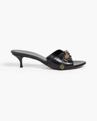 Balenciaga Embellished leather mules - Black Black