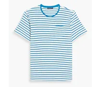 Striped cotton-jersey T-shirt - Blue