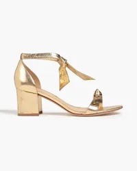 Alexandre Birman Clarita cracked metallic leather sandals - Metallic Metallic