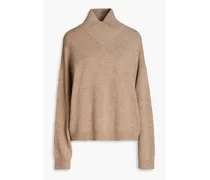 Mélange yak and wool-blend turtleneck sweater - Neutral