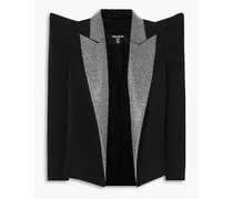 Crystal-embellished crepe blazer - Black