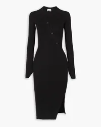 ALIX Pearson ribbed-jersey midi dress - Black Black