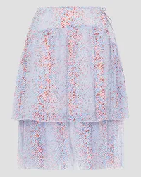 See by Chloé Printed cotton and silk-blend chiffon skirt - White White