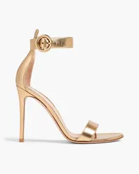 Gianvito Rossi Portofino 105 metallic leather sandals - Metallic Metallic