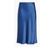 Crinkled satin skirt - Blue