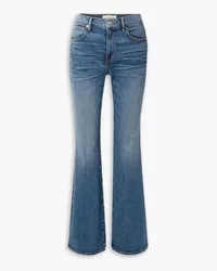 SLVRLAKE Reese distressed mid-rise flared jeans - Blue Blue