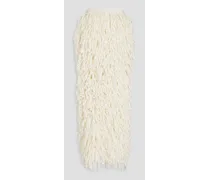Nube fringed alpaca-blend maxi skirt - White
