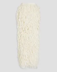 Jacquemus Nube fringed alpaca-blend maxi skirt - White White