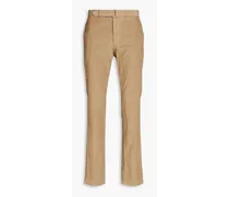 Paul belted slim-fit cotton-blend corduroy pants - Neutral