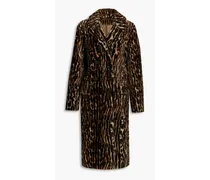 Lacon double-breasted leopard-print shearling coat - Animal print