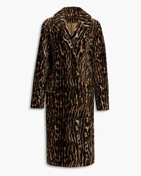 Yves Salomon Lacon double-breasted leopard-print shearling coat - Animal print Animal