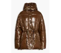Roane quilted shell hooded jacket - Brown