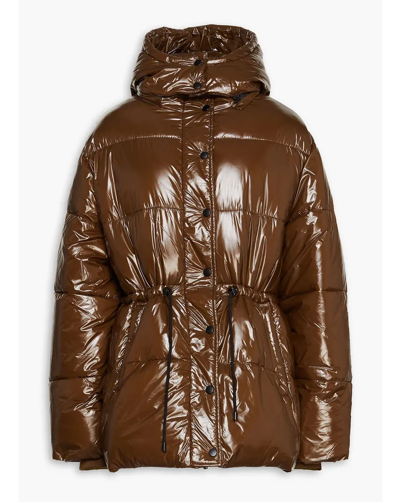 Roane quilted shell hooded jacket - Brown