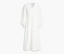 Gisele organic cotton-fleece midi dress - White