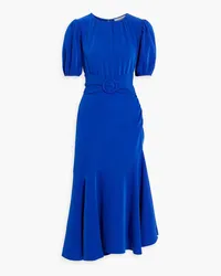 Sachin & Babi Camila belted ruched crepe midi dress - Blue Blue