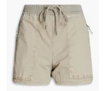 Cotton-blend shorts - Gray
