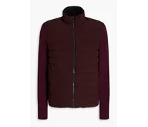 Aztech Mountain Dale of Aspen knit-paneled quilted down ski jacket - Burgundy Burgundy
