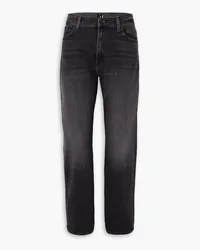 Mother Ditcher cropped high-rise straight-leg jeans - Black Black