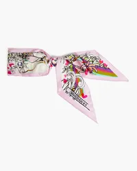 Zimmermann Printed silk-twill scarf - Pink - OneSize Pink