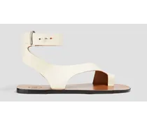 Aquara leather sandals - White