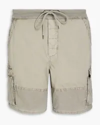 James Perse Stretch-cotton poplin cargo shorts - Gray Gray