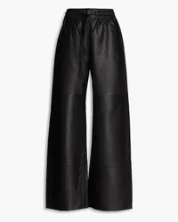 GRLFRND Billie leather wide-leg pants - Black Black