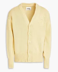 Jil Sander Embroidered cotton cardigan - Yellow Yellow