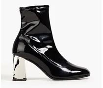 Patent-leather ankle boots - Black