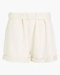 Frame Denim Organic French Pima cotton-terry shorts - White White