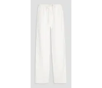 Hemp wide-leg pants - White