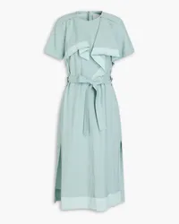 3.1 phillip lim Draped wool-blend midi dress - Blue Blue