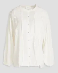 ba&sh Embroidered cotton-voile shirt - White White