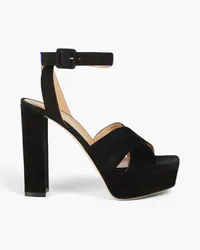 Sergio Rossi Suede platform sandals - Black Black