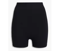 Stretch-knit shorts - Black