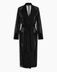 Dolce & Gabbana Double-breasted organza trench coat - Black Black