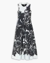 Proenza Schouler Printed crepe dress - Black Black