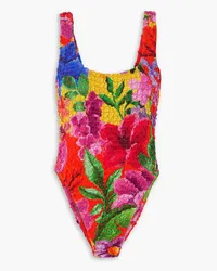 Mara Hoffman Isa printed TENCEL™ Lyocell-popcorn bodysuit - Multicolor Multicolor