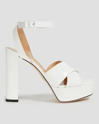 Sergio Rossi Vernice patent-leather platform sandals - White White