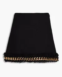 Versace Chain-embellished cotton-tweed mini skirt - Black Black