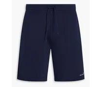 Coed printed cotton-jersey drawstring shorts - Blue