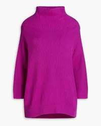 Autumn Cashmere Ribbed cashmere turtleneck sweater - Purple Purple