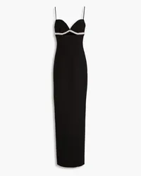 Rachel Gilbert Kyra cutout crystal-embellished crepe gown - Black Black