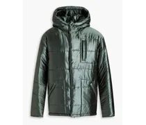 Quilted shell hooded jacket - Green