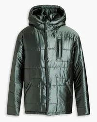 Kitsuné Quilted shell hooded jacket - Green Green