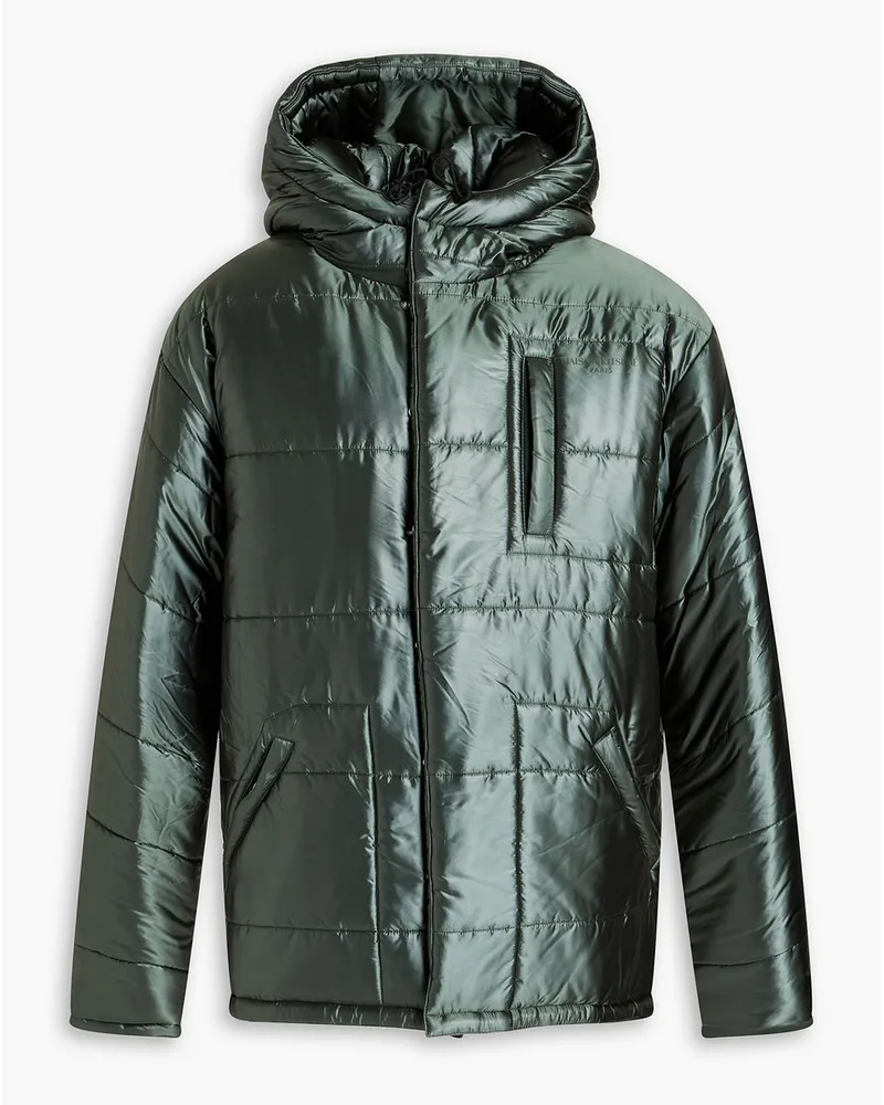 Kitsuné Quilted shell hooded jacket - Green Green