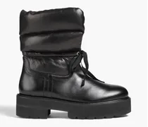 Tyler quilted leather ankle boots - Black