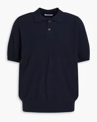 LE 17 SEPTEMBRE Wool-blend polo shirt - Blue Blue