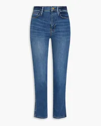 Frame Denim Le Sylvie Slender Straight high-rise slim-leg jeans - Blue Blue