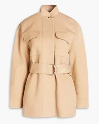 Theory Belted wool and cashmere-blend felt coat - Neutral Neutral